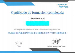 certificado curso